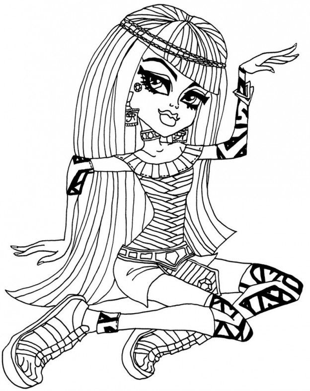 Monster High 8 cool Coloring Page