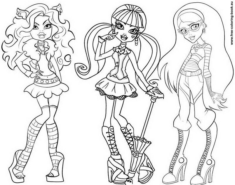 Monster High 9 For Kids Coloring Page