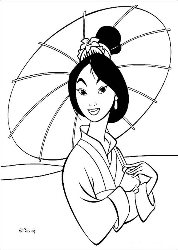 Mulan Princess 1 Cool Coloring Page