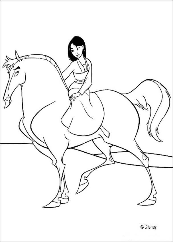 Cool Mulan Princess 10 Coloring Page