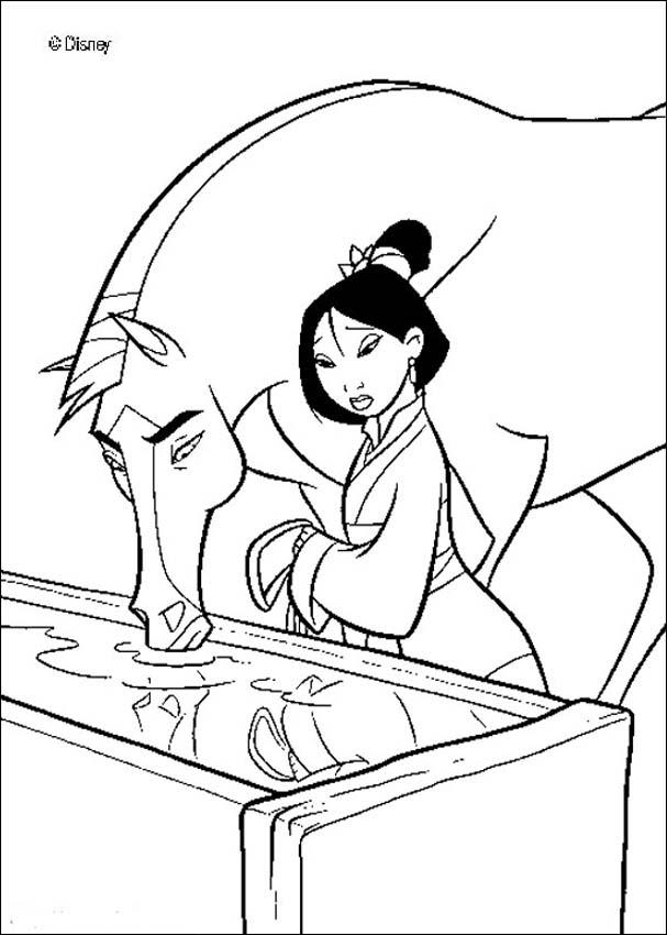 Mulan Princess 16 For Kids Coloring Page