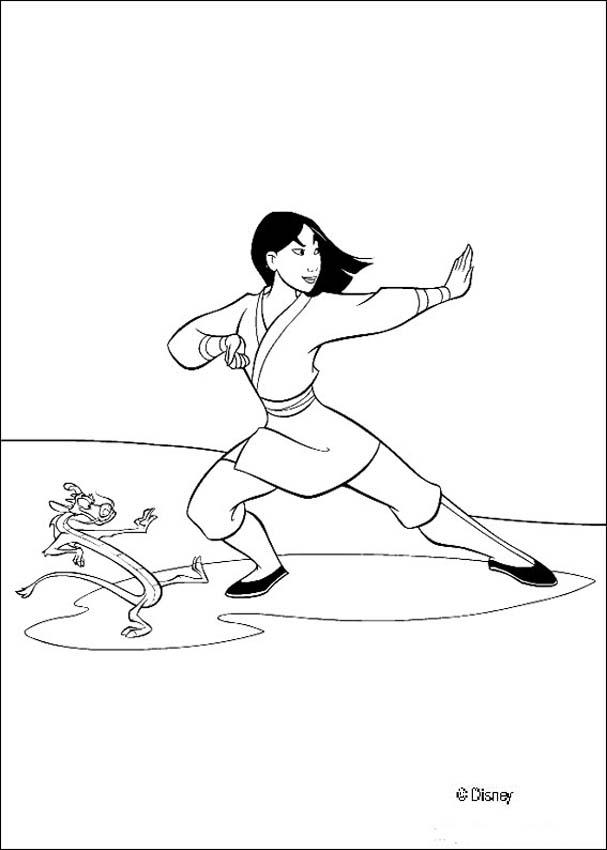 Mulan Princess 8 For Kids Coloring Page