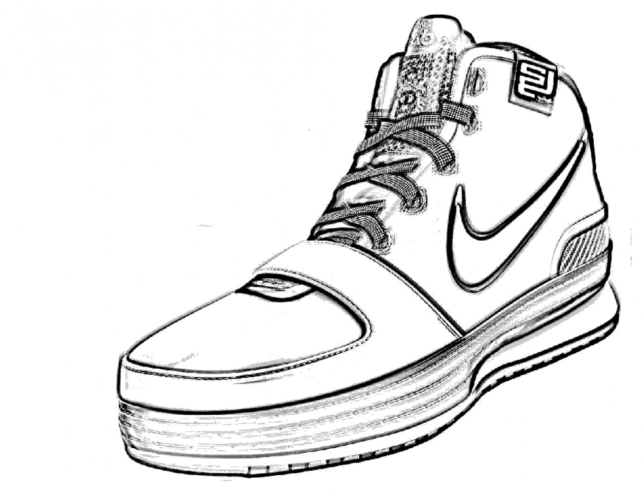 Nike Shoes 12 Cool Coloring Page