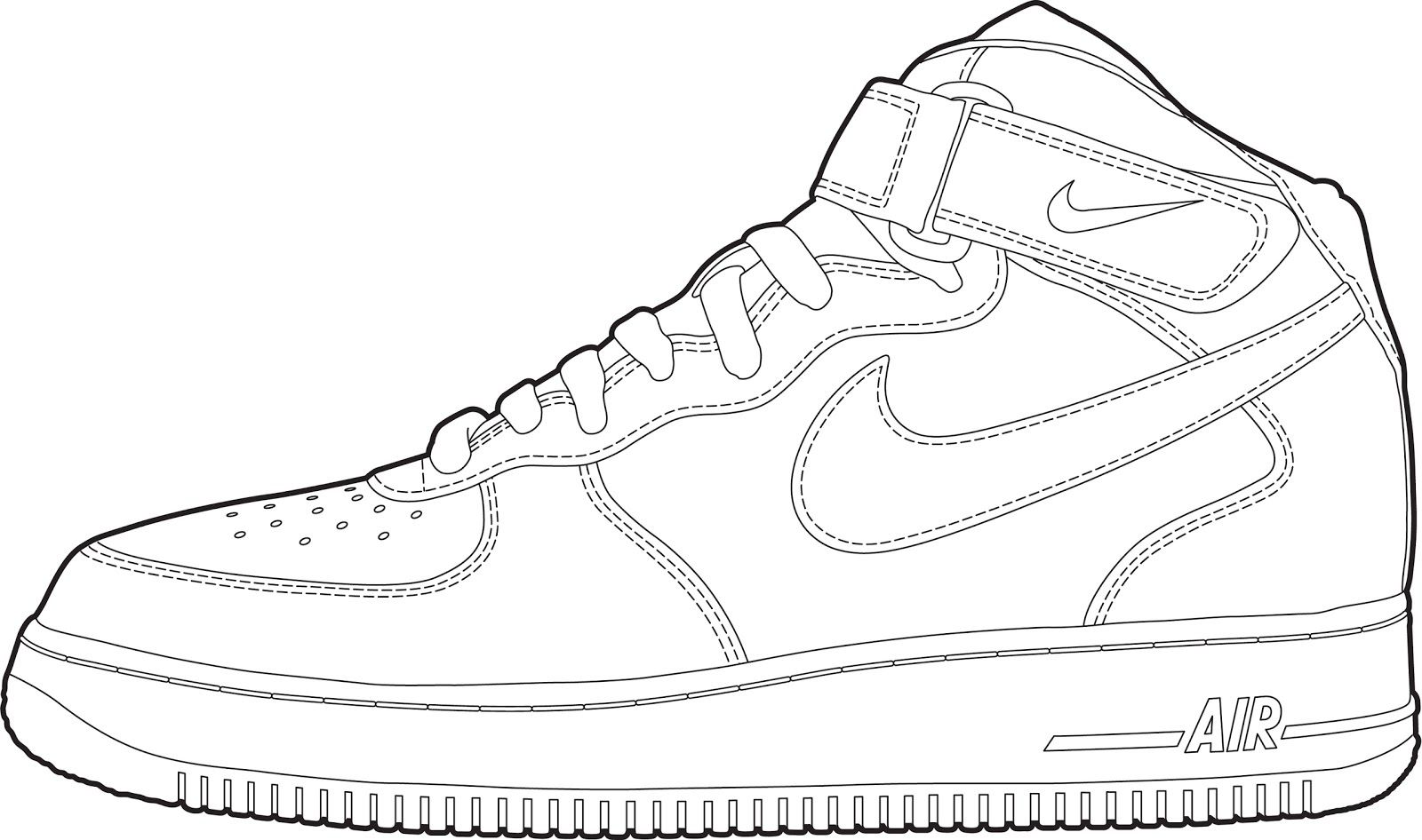 Cool Nike Shoes 13 Coloring Page