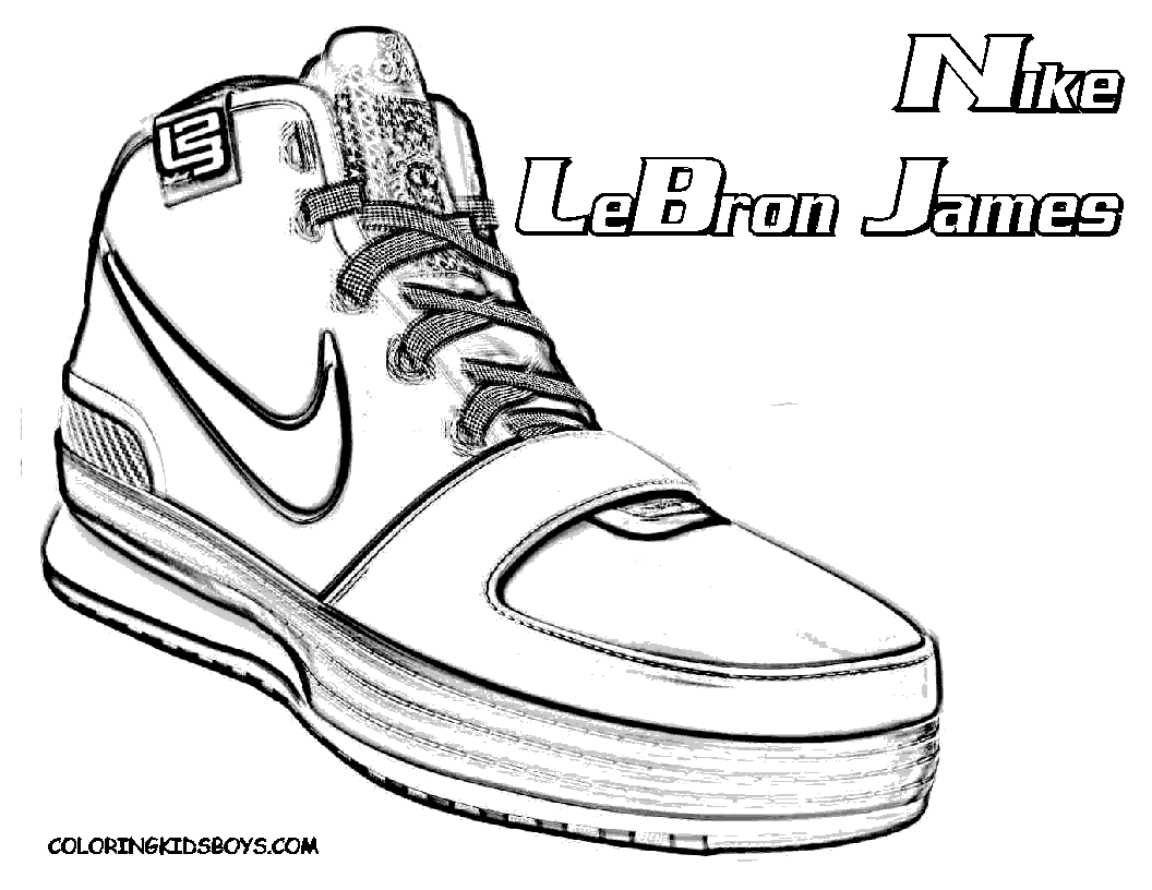 Nike Shoes 15 For Kids Coloring Page