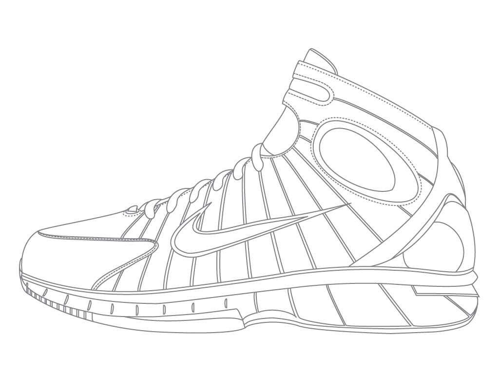 Nike Shoes 23 For Kids Coloring Page