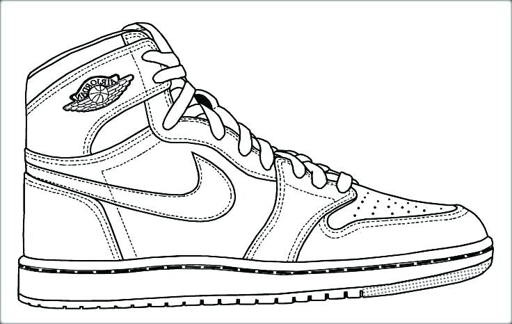 Nike Shoes 3 For Kids Coloring Page