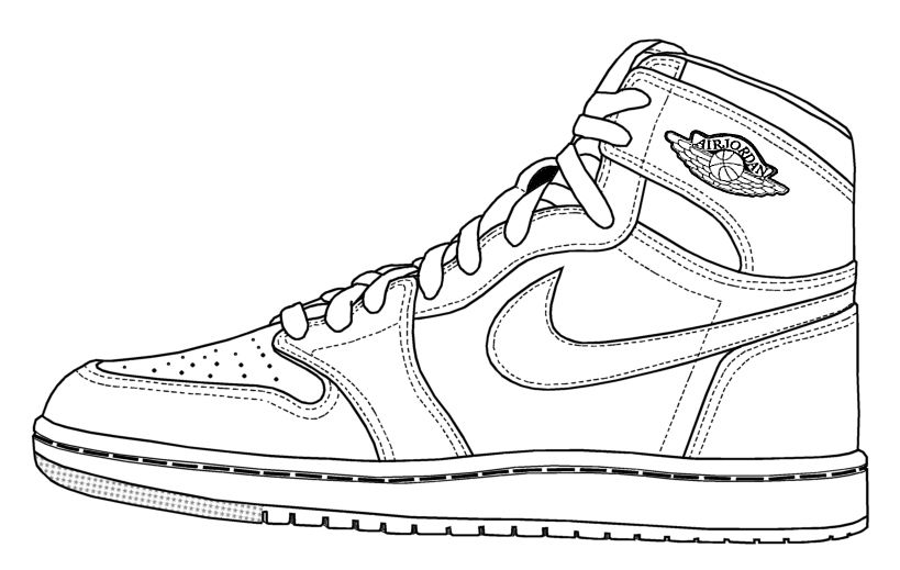 Cool Nike Shoes 5 Coloring Page