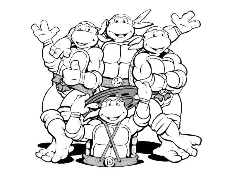 Ninja Turtle 16 For Kids Coloring Page
