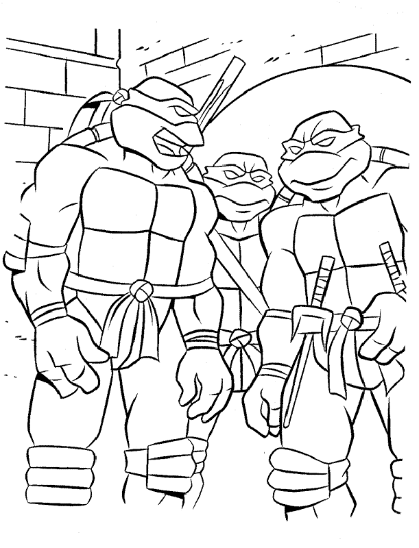 Cool Ninja Turtle 18 Coloring Page