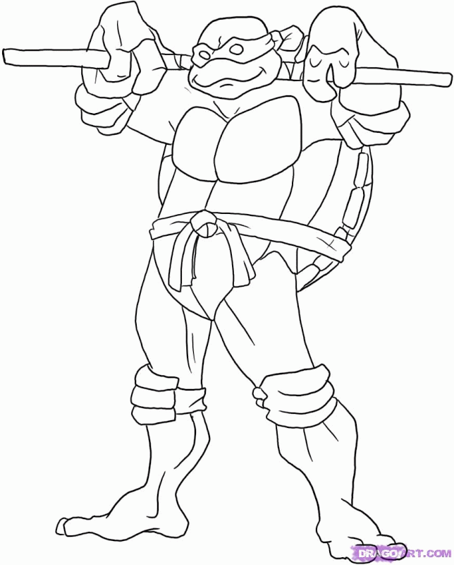 Ninja Turtle 24 For Kids Coloring Page