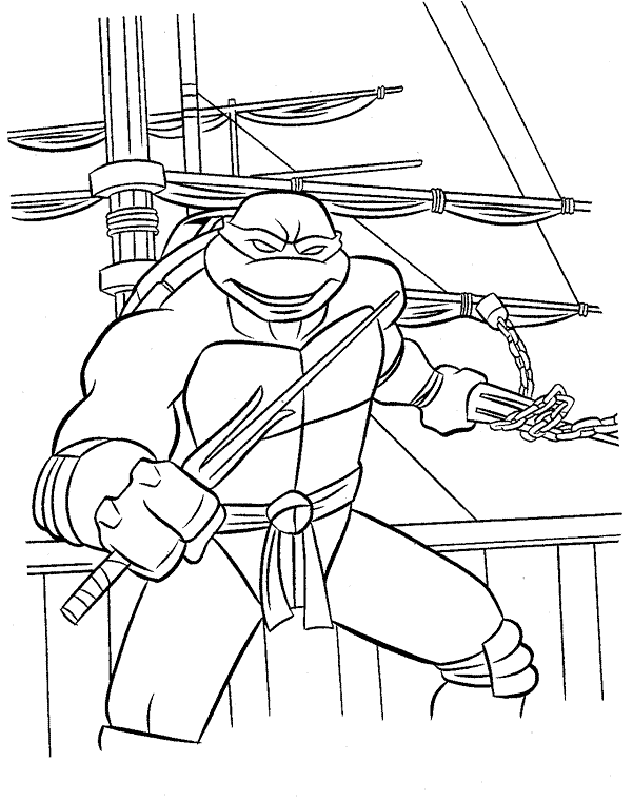 Ninja Turtle 25 Cool Coloring Page