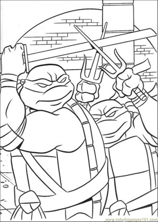 Ninja Turtle 40 For Kids Coloring Page