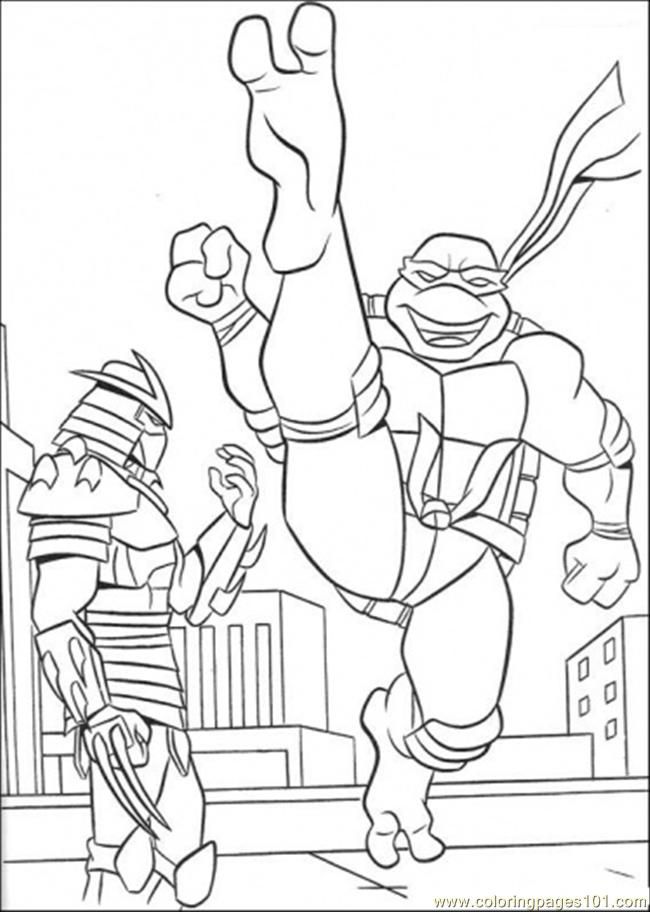 Cool Ninja Turtle 42 Coloring Page