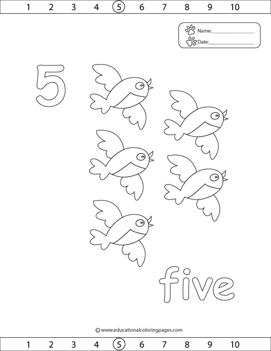Number Coloring Page 42 For Kids Coloring Page