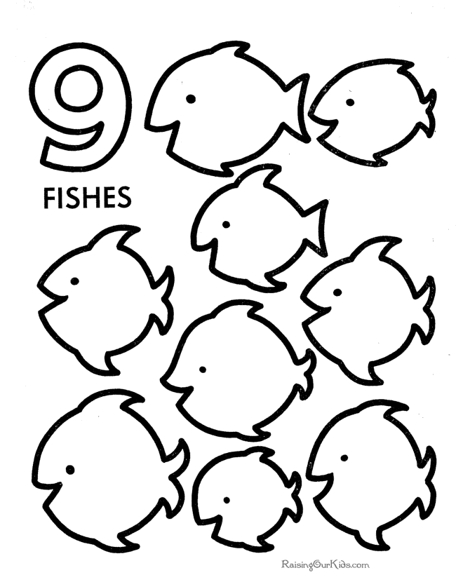 Number Coloring Page 6 For Kids Coloring Page