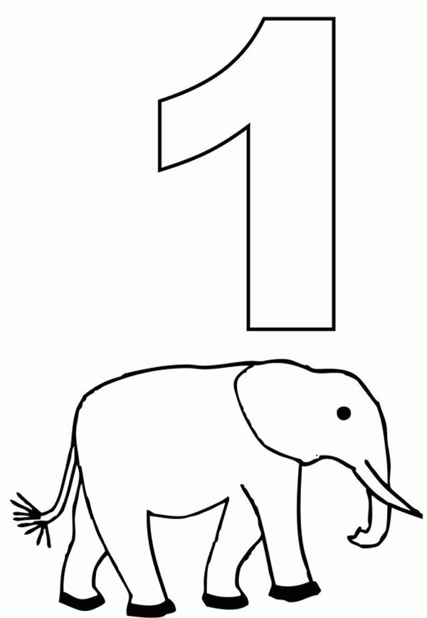 Number One 14 For Kids Coloring Page