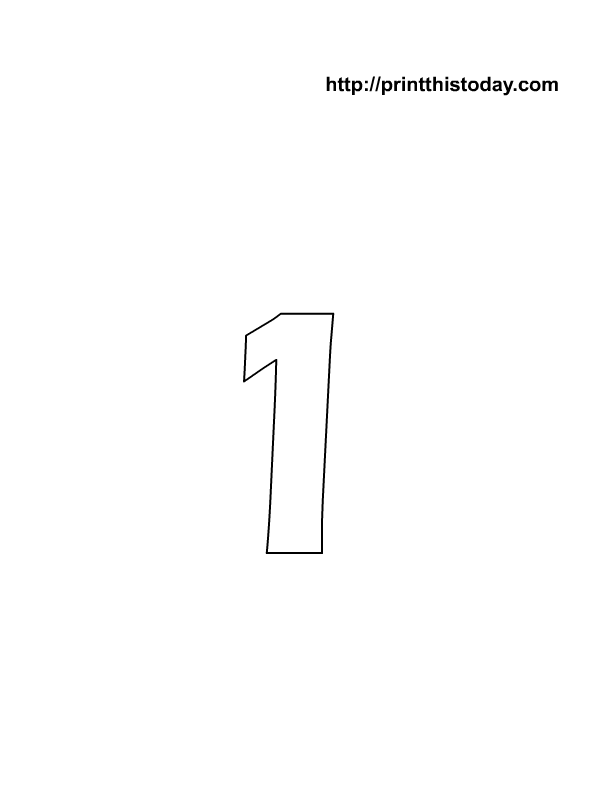 Cool Number One 24 Coloring Page
