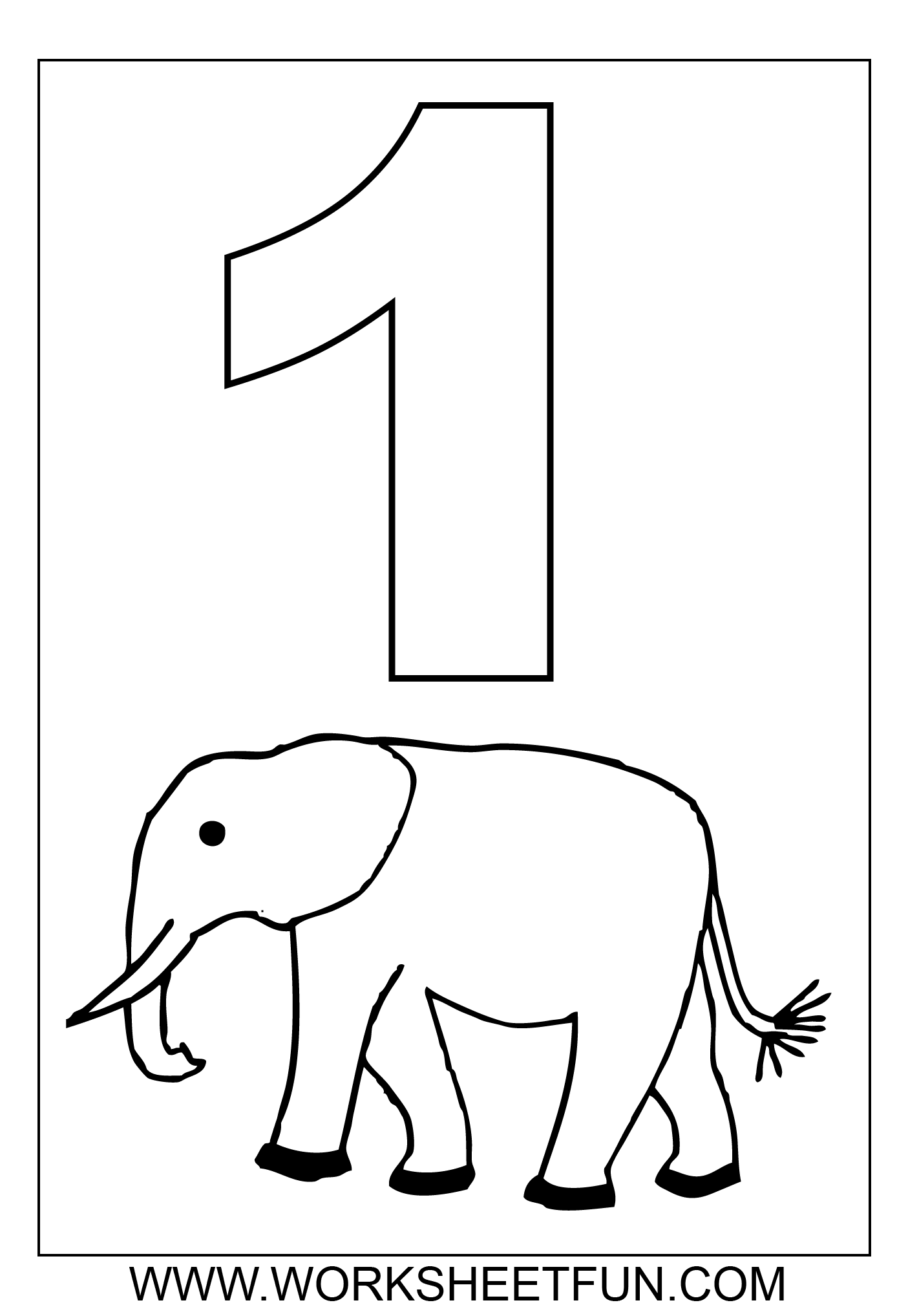 Cool Number One 4 Coloring Page