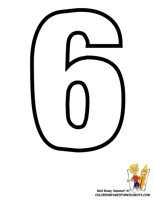 Number Six 11 Cool Coloring Page