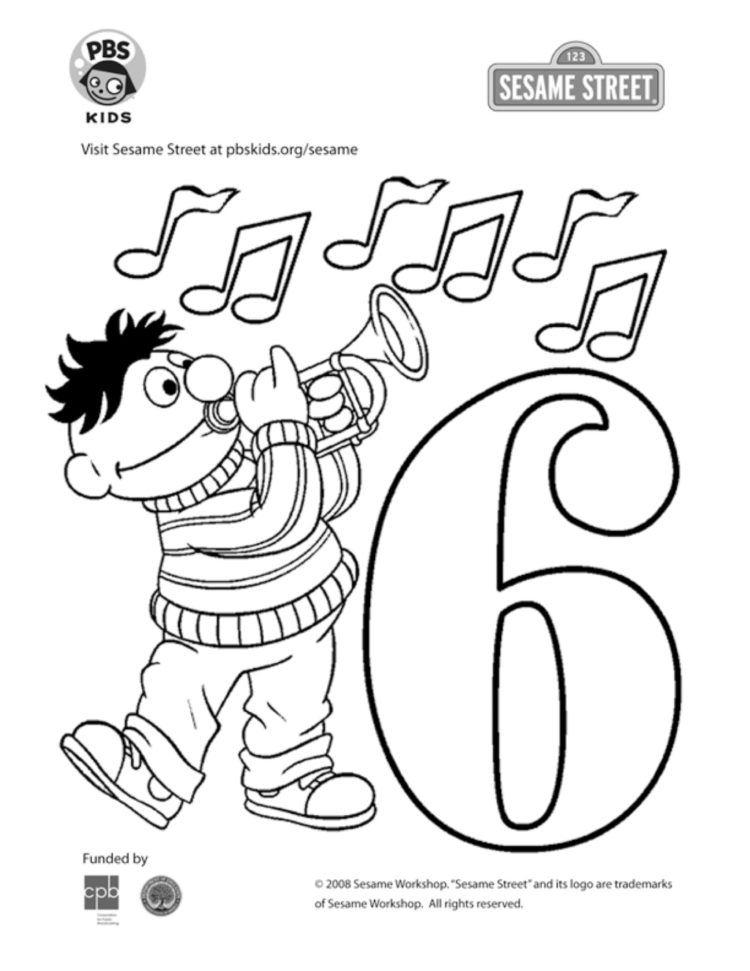 Number Six 21 Cool Coloring Page