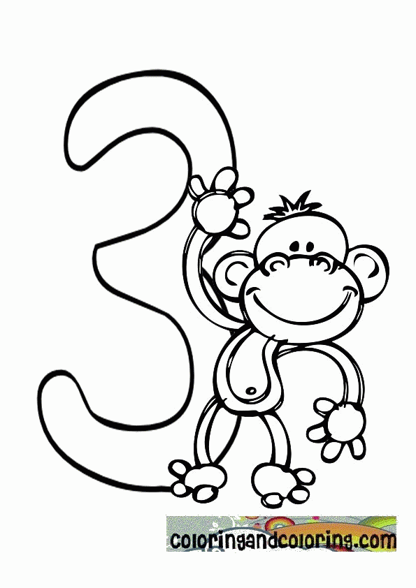Number Three 15 For Kids Coloring Page