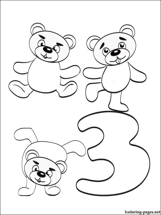 Number Three 16 Cool Coloring Page