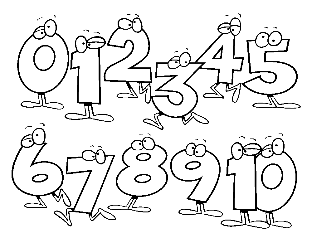 Number Three 7 For Kids Coloring Page