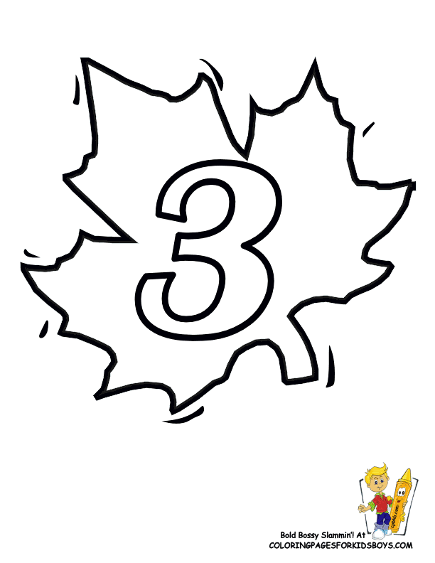 Number Three 8 Cool Coloring Page