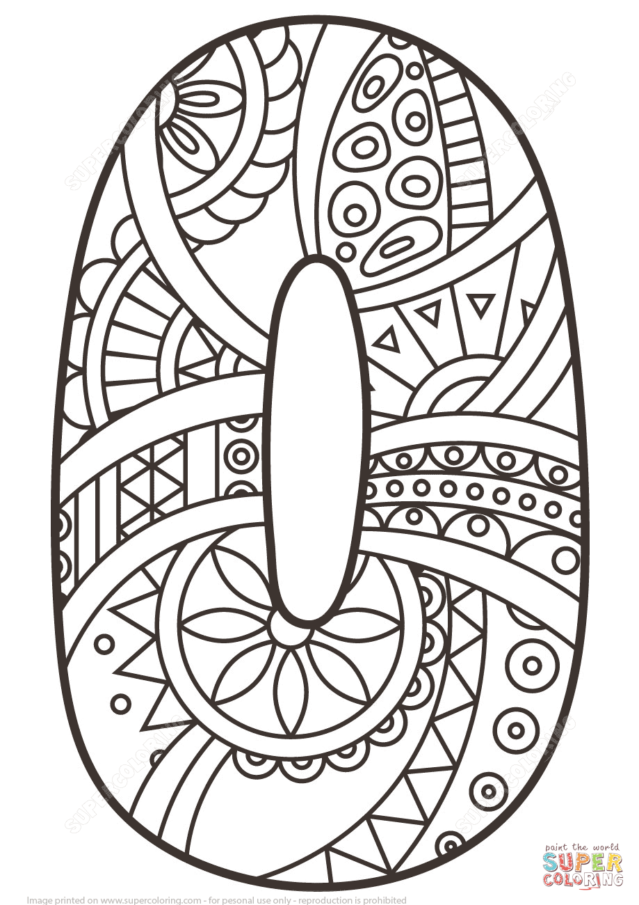 Number Zero 11 For Kids Coloring Page