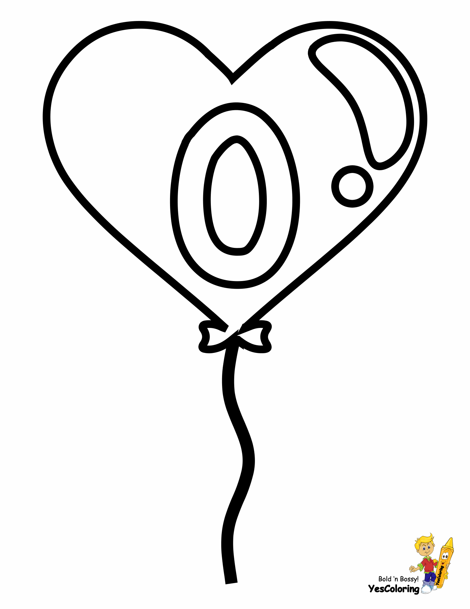 Number Zero 16 Cool Coloring Page