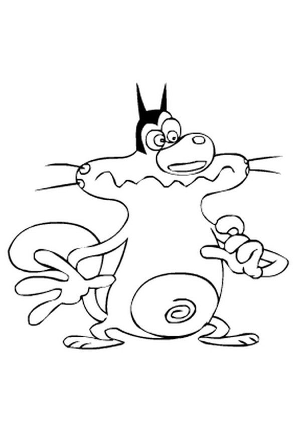 Cool Oggy And The Cockroaches 11 Coloring Page
