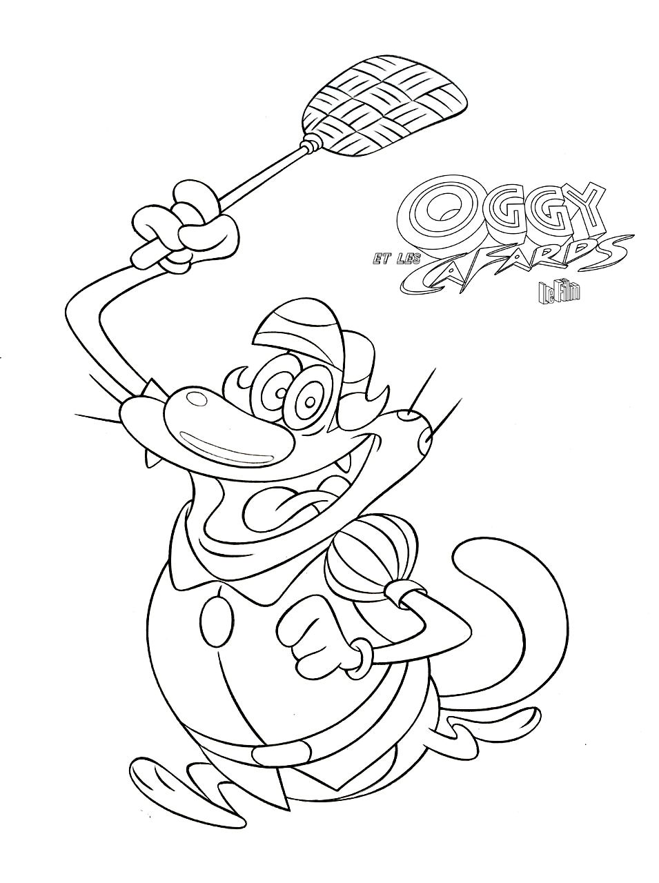 Cool Oggy And The Cockroaches 15 Coloring Page