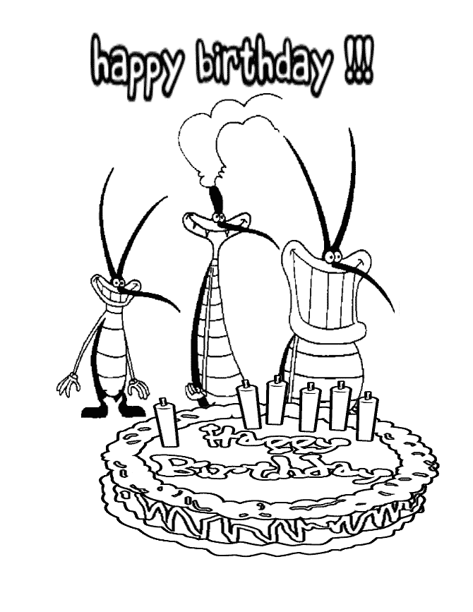 Oggy And The Cockroaches 18 Cool Coloring Page
