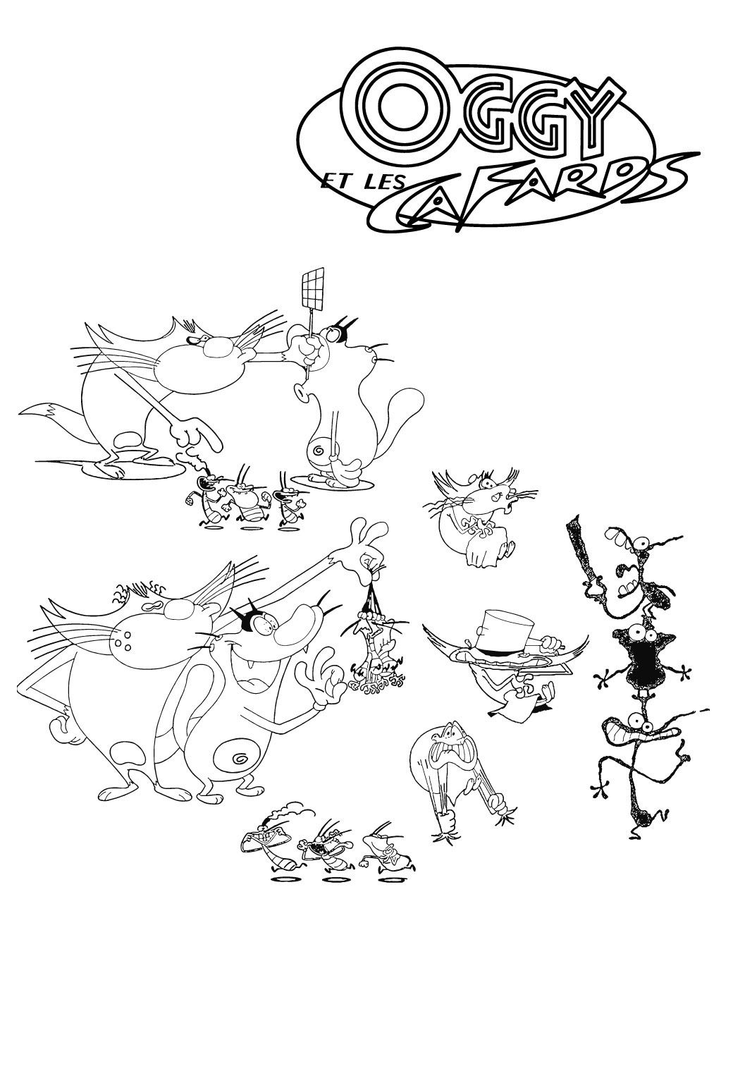 Cool Oggy And The Cockroaches 19 Coloring Page