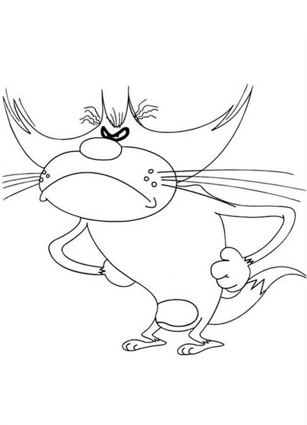 Oggy And The Cockroaches 21 For Kids Coloring Page