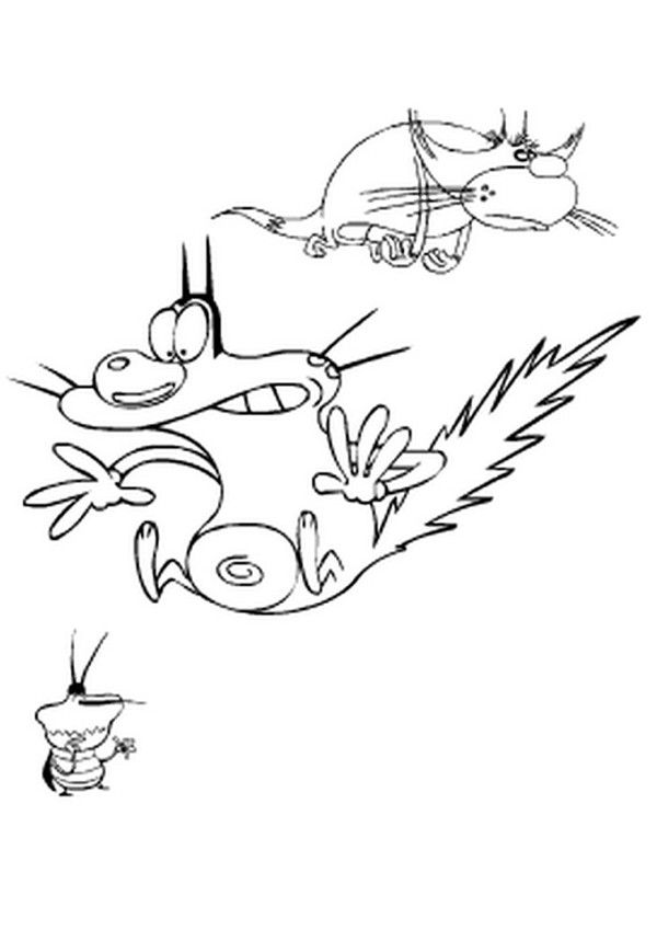 Oggy And The Cockroaches 24 Cool Coloring Page