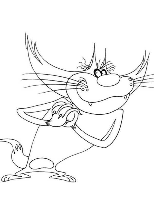 Oggy And The Cockroaches 25 For Kids Coloring Page