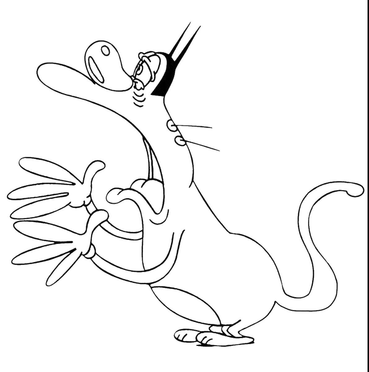 Oggy And The Cockroaches 26 Cool Coloring Page