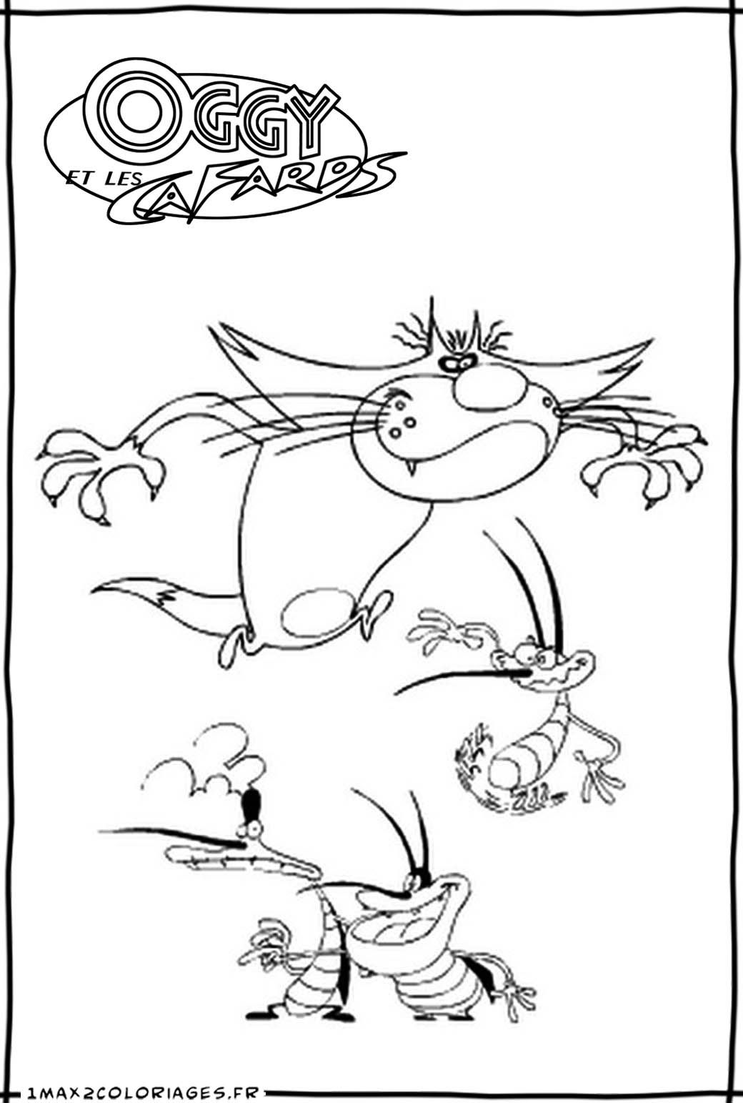 Cool Oggy And The Cockroaches 27 Coloring Page