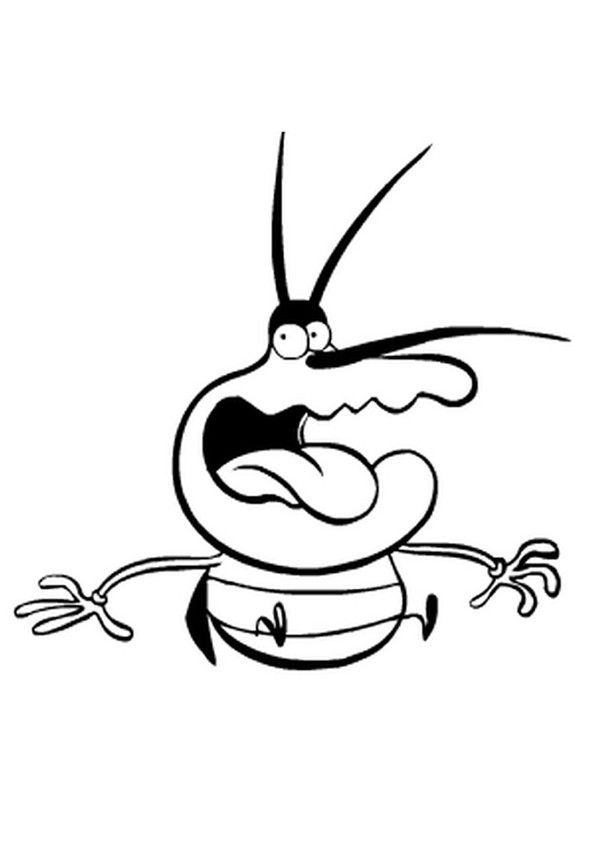 Oggy And The Cockroaches 6 Cool Coloring Page