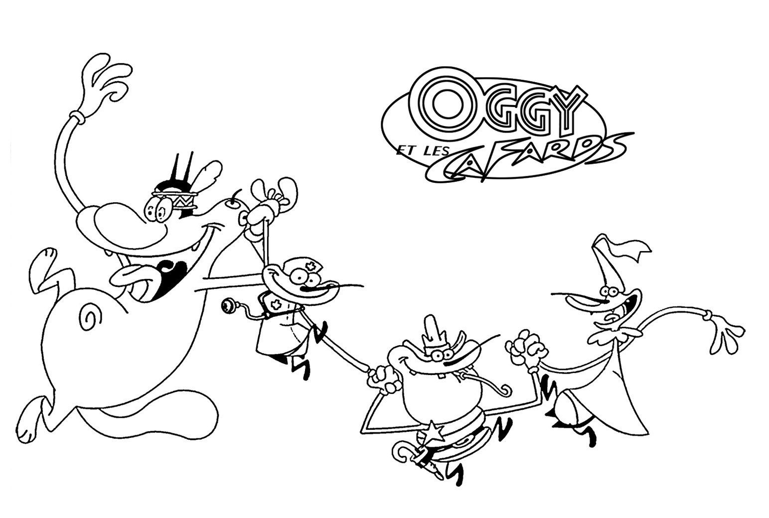 Oggy And The Cockroaches 8 Cool Coloring Page