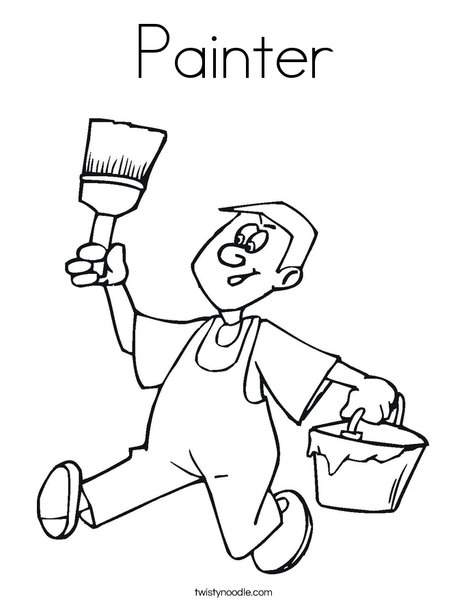 New Happy Painter Cool Coloring Page