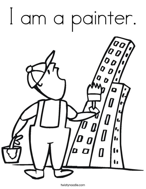 Printable Painter Cool Coloring Page
