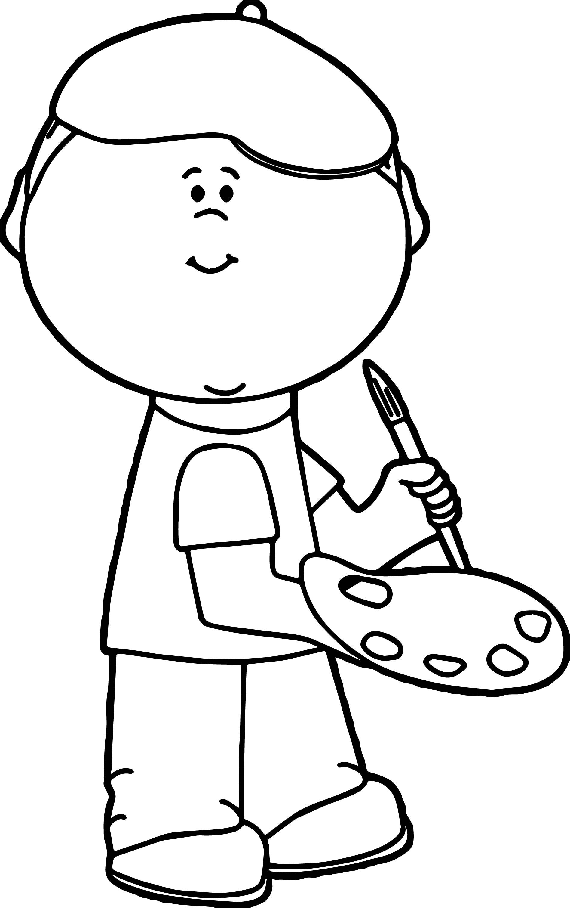 Painter 18 For Kids Coloring Page