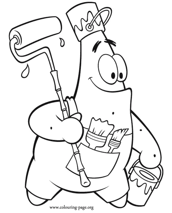 Ghost Is A Painter Cool Coloring Page