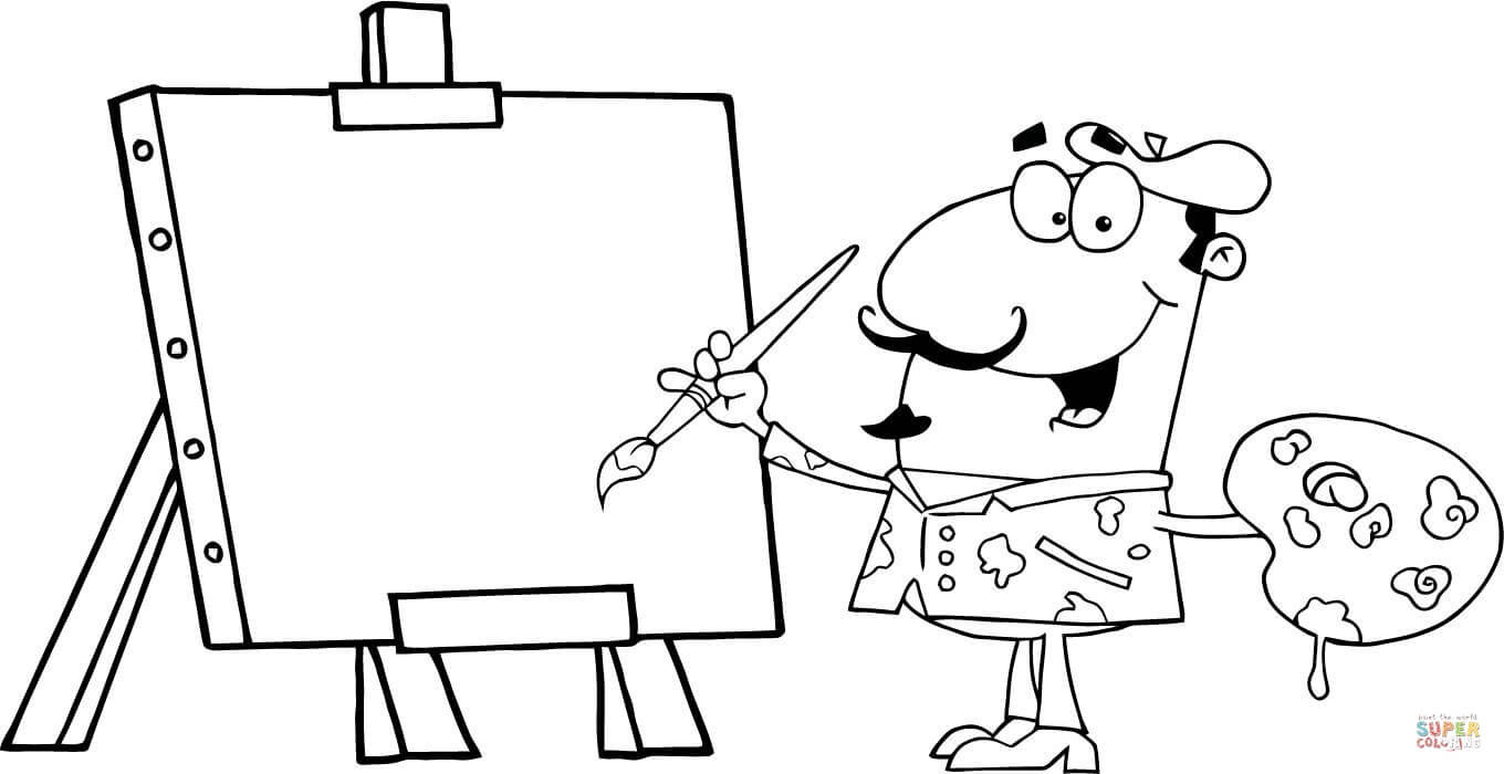 Nice Painter For Kids Cool Coloring Page