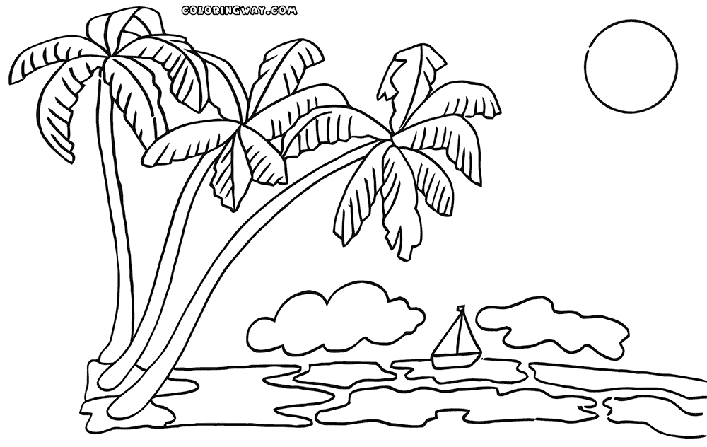Palm Tree 23 Cool Coloring Page
