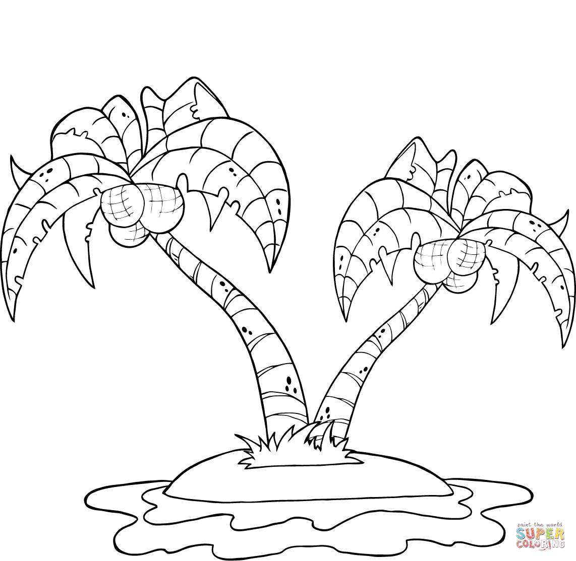 Cool Palm Tree 24 Coloring Page