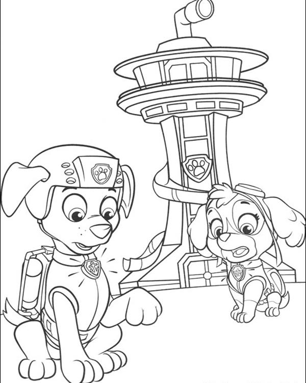 Paw Patrol 34 For Kids Coloring Page